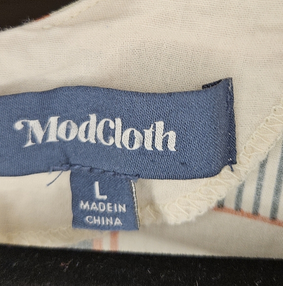 Modcloth Cream and Brown Sleeveless Sundress - Picture 4 of 8